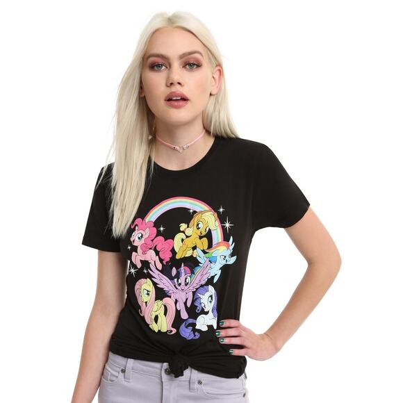 NWT Hot Topic My Little Pony Mane Six Girls T-Shirt size M - Picture 1 of 6